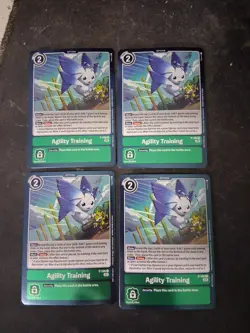 Four Card Lot: Agility Training Digimon Promo P-106 Four Cards - Image 1