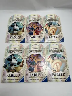 Disney Lorcana TCG Fabled Sleeved Booster Pack - Lot of 6 - Image 1