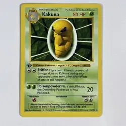 1st Edition Shadowless Kakuna 33/102 - LENGTH,LENGTH ERROR Base Set - Image 1