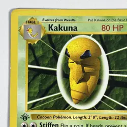 1st Edition Shadowless Kakuna 33/102 - LENGTH,LENGTH ERROR Base Set - Image 2