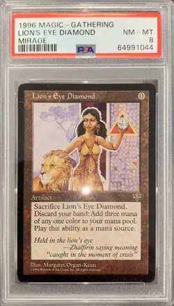 Magic the Gathering MTG Mirage Lion's Eye Diamond PSA 8 - Image 1