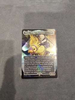 MTG - Cloud, Midgar Mercenary (Chocobo Track Foil Borderless) - NM - FIN - Image 1