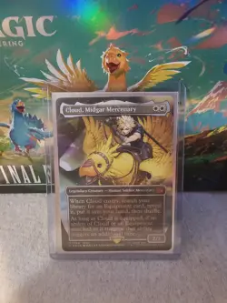 Cloud Midgar Mercenary Chocobo Track Foil Borderless Mtg NM - Image 1