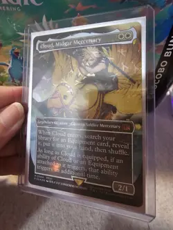 Cloud Midgar Mercenary Chocobo Track Foil Borderless Mtg NM - Image 3