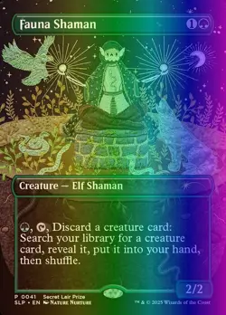 MTG Magic the Gathering Fauna Shaman (41/43) Secret Lair Showdown LP FOIL - Image 1
