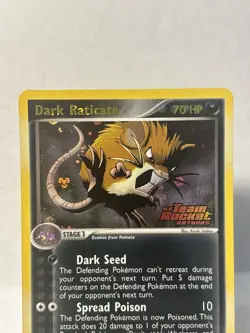 Pokemon Dark Raticate 17/109, Rocket Returns Set, Reverse Holo Rare *Near Mint* - Image 3