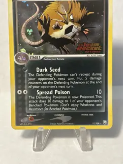 Pokemon Dark Raticate 17/109, Rocket Returns Set, Reverse Holo Rare *Near Mint* - Image 4