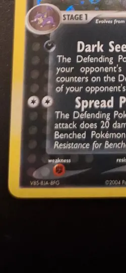2004 POKEMON DARK RATICATE EX TEAM ROCKET RETURNS REVERSE HOLO STAMPED 17/109 - Image 5