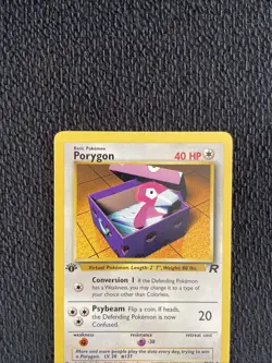 Porygon 48/82 1st Edition Team Rocket Vintage Pokemon Card LP - Image 3