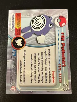 Pokemon 61 Poliwhirl Topps Trading Card Non Holo Pokemon Trading Card TCG (6:7) - Image 2