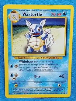 PokeMon Cards - Wartortle - Base Set - 42/102 **Near Mint** - Image 1