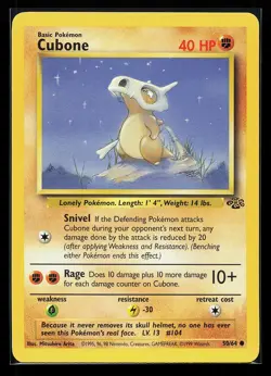 Cubone 50/64 Common Jungle Pokemon Card - Image 1