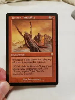 Tectonic Instability Invasion NM Red Rare MAGIC THE GATHERING CARD (3353) - Image 1