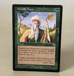 MTG Worldly Tutor - Mirage MP - Image 1