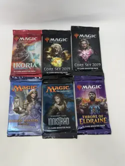 Magic the Gathering (MtG) Booster Pack Lot Variety Lot of 6 - From 2017, 2019 + - Image 2