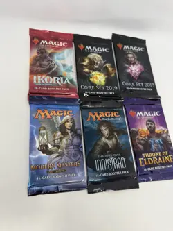 Magic the Gathering (MtG) Booster Pack Lot Variety Lot of 6 - From 2017, 2019 + - Image 3