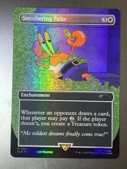 MTG Magic The Gathering Smothering Tithe Borderless Foil Secret Lair - Image 1