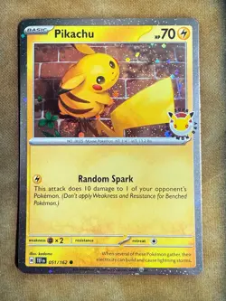 Pokemon TCG Pikachu 051 /162 Stamped 2026 Pokemon Day Promo NM - Image 1