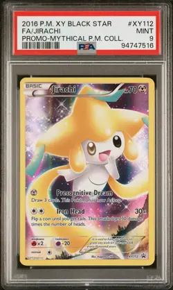 2016 POKEMON XY BLACK STAR PROMO MYTHICAL POKEMON COLL FULL ART/JIRACHI PSA 9 - Image 1