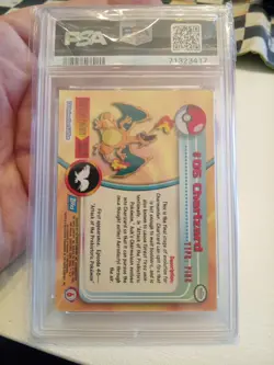Pokemon: CHARIZARD #6 Holo FOIL 1999 Topps Pokemon T.V. Blue Vintage PSA 6 - Image 4