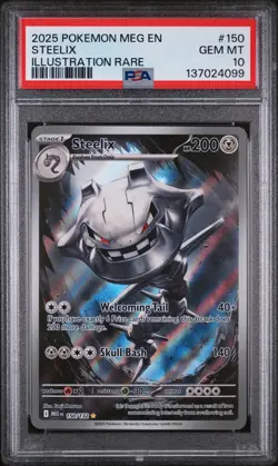 Steelix 150/132 Illustration Rare PSA 10 Pokemon TCG Mega Evolution English - Image 1