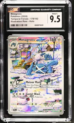 Pokemon GRADED 2024 Metagross 178/162 Illustration Rare M+ 9.5 CGC - Image 1