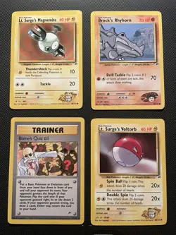 Pokemon WOTC Vintage Gym Hero Lot of 4 - Image 1