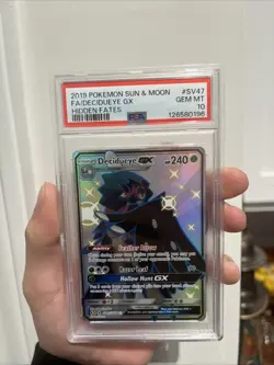 Pokemon TCG Decidueye GX Hidden Fates Holo PSA 10 SV47/SV94 Full Art Ultra Rare - Image 1