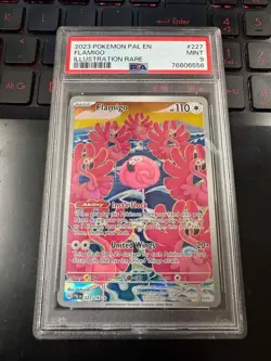 2023 PSA 9 Flamigo #227 Illustration Rare Pokemon TCG S&V Paldea Evolved - Image 1