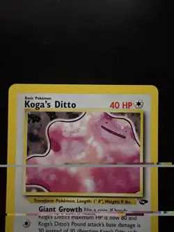 KOGA’S DITTO HOLO 10/132 GYM CHALLENGE NM POKEMON - Image 3