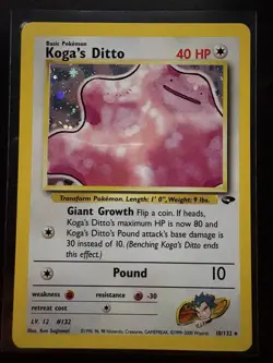 KOGA’S DITTO HOLO 10/132 GYM CHALLENGE NM POKEMON - Image 5