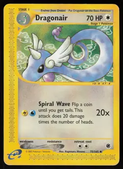 Pokemon Dragonair Uncommon Normal Expedition 075/165 LP - Image 1