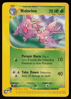 Pokemon Nidorino Uncommon Normal Aquapolis 055/147 LP+ - Image 1