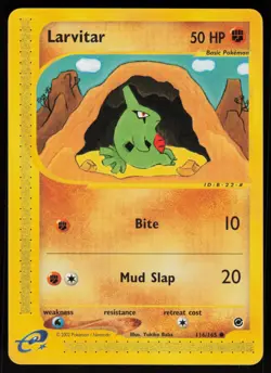 Pokemon Larvitar Common Normal Expedition 116/165 NM - Image 1