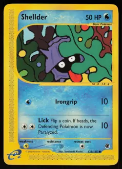 Pokemon Shellder Common Normal Expedition 129/165 NM - Image 1