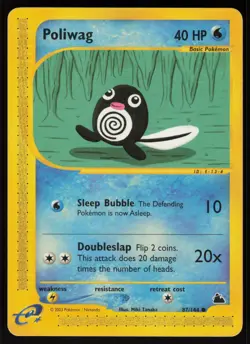 Pokemon Poliwag Common Normal Skyridge 087/144 LP - Image 1