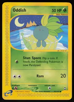Pokemon Oddish Common Normal Aquapolis 097/147 NM - Image 1