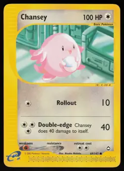 Pokemon Chansey Common Normal Aquapolis 069/147 MP - Image 1