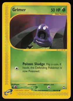 Pokemon Grimer Common Normal Aquapolis 079/147 NM - Image 1