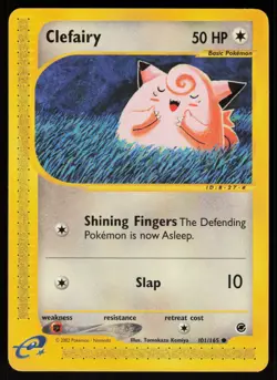 Pokemon Clefairy Common Normal Expedition 101/165 NM - Image 1