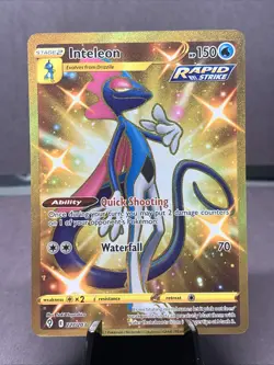 Pokemon TCG Inteleon 227/203 Gold Secret Rare Holo Evolving Skies NM/M - Image 1