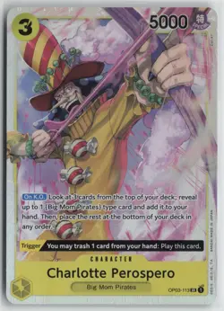 One Piece TCG Charlotte Perospero (Reprint) SR OP03-113 Pillars of Strength - Image 1