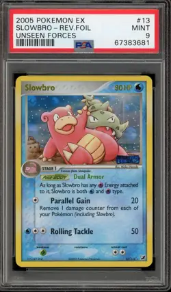 Pokemon Slowbro EX Unseen Forces Reverse Holo Rare #13 PSA 9 Mint - Image 1