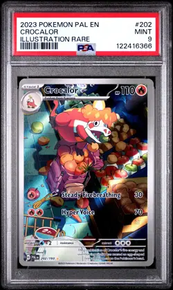 2023 POKEMON PAL EN-PALDEA EVOLVED ILLUSTRATION RARE #202 CROCALOR PSA 9 - Image 1