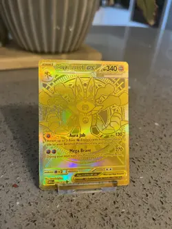 Mega Lucario EX 188/132 Hyper Rare Gold Mega Evolutions Pokemon Card - P/Fresh. - Image 3