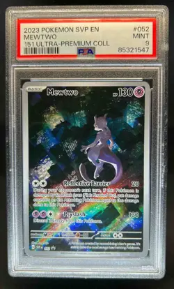 2023-25 Pokemon SV Black Star Promos SVP EN Mewtwo #052 PSA 9 - Image 1