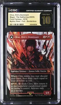 2025 Magic Final Fantasy CLIVE, Ifrit's Dominant, Foil, CGC PRISTINE 10 Low POP! - Image 1