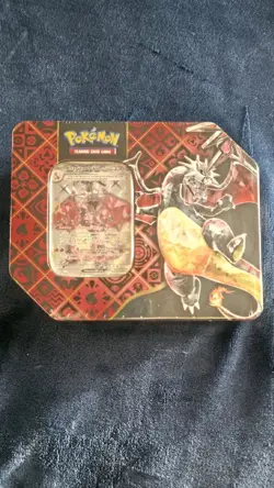 Pokemon TCG: Paldean Fates – Large Shiny Charizard ex Tin (Sealed) 5 packs - Image 1