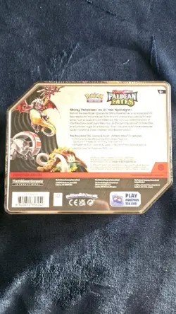 Pokemon TCG: Paldean Fates – Large Shiny Charizard ex Tin (Sealed) 5 packs - Image 2