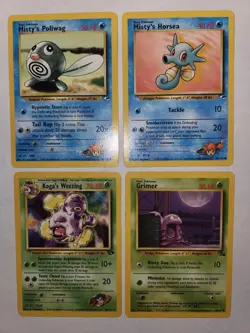 Pokemon Card LOT NM - Misty's Poliwag / Horsea - Koga's Weezing 50/132 / Grimer - Image 2